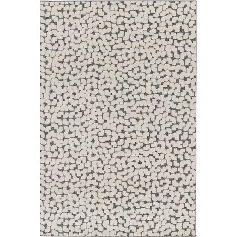 BOBOCHIC - Tapis poils ras CALYRA motif abstrait 160x230 Beige (1/5)