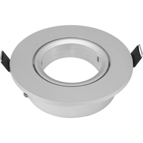 Portafaretto argento rotondo orientabile da incasso