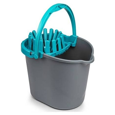Cubo Fregona Escurrefacil menos esfuerzo para escurrir 14 Litros Turquesa (1/4)