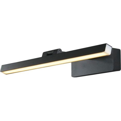 Lampe pour tableau LED avec interrupteur métal aluminium 39 cm de large noir blanc chaud 3000 K 234 lm
