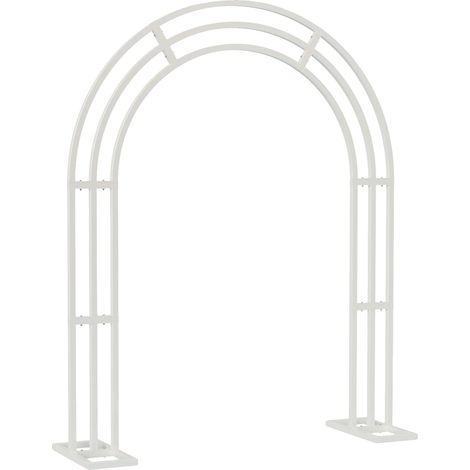 Arche de Mariage, Construction Métallique, Utilisation Polyvalente, BLANC, 200x60x260cm (1/2)