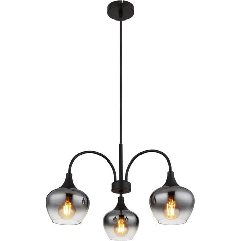 Globo - lámpara colgante - MAXY - negro - vidrio - Ø 55cm - E27 - (1/5)