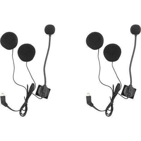 2x Motorradhelm Bluetooth-Headset mit Mikrofon und Lautsprecher, Zubehör für Halbhelme (1/5)
