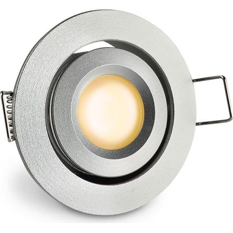 Einbaustrahler Mini schwenkbar Matera 3W IP44 durchverbindbar - Lichtfarbe: 2700K - Farbe: silber (1/5)