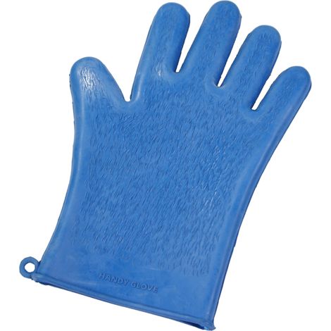 EQuest Waschhandschuh für die Pferdepflege - Blau (1/2)