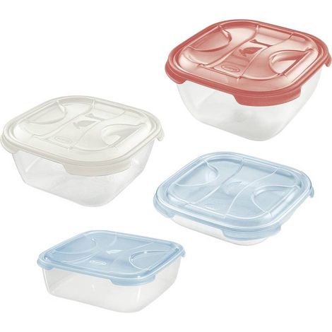 CONTENITORE QUADRO IN PLASTICA 'FRIGO BOX' lt7 cm 31x31xh.10,6 acqua trasp.