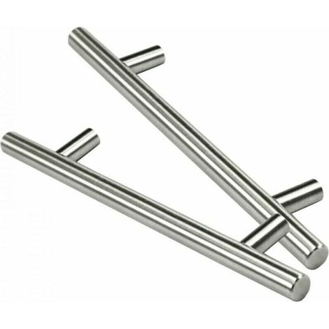 10PCS T-Bar Door Handle Kitchen Cabinet Door Handles Stainless Steel - 96mm Hole Spacing (1/4)
