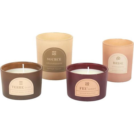 Coffret 4 Bougies Parfumées Senteurs Naturelles (1/5)