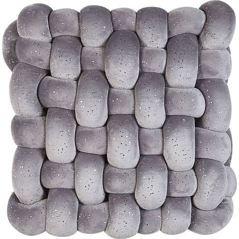 Morbido Cuscino decorativo a Forma di Nodo Blu 30 x 30 cm Sirali (1/5)
