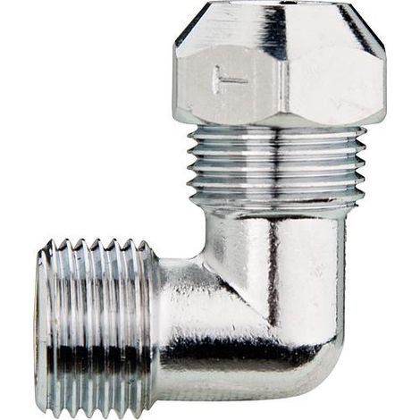 Raccord coude avec fil mâle 3/8" X 8 mm