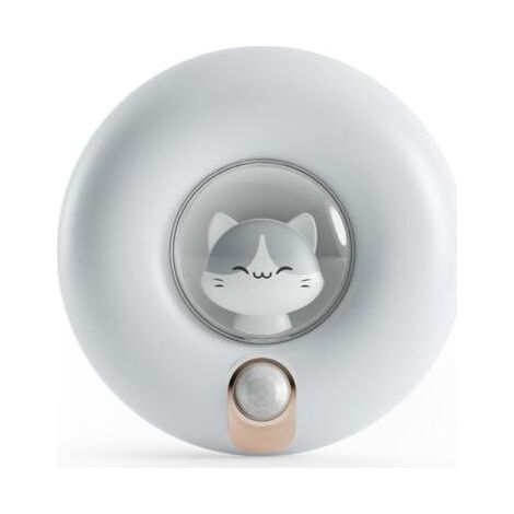 Veilleuse à capteur de mouvement rechargeable pour enfants, éclairage d'armoire à intensité variable pour placard, chambre, couloir, abri de toilette, garage (mesure Φ93 x T31) (1/5)