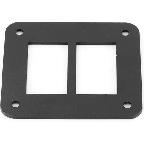 Interrupteur étanche 2 voies noir aluminium pour remorque bateau, boîtier support robuste (1/3)