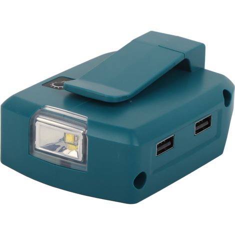Adaptateur d'alimentation LED USB double avec batterie lithium intégrée et convertisseur de charge 14.4‑20V (1/5)