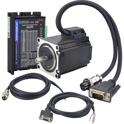 Motore passo-passo a circuito chiuso, coppia elevata, driver encoder incluso, 1,2 Nm, 8 mm (1/2)
