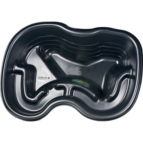 Laghetto Artificiale Termoformato in PE 120x90x40 cm 120 Litri Nero