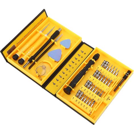 Kit de tournevis professionnel 38 pièces, blanc, modèle SK-9038-B, emballage protégé, outillage multifonction pour bricolage et réparations. (1/5)