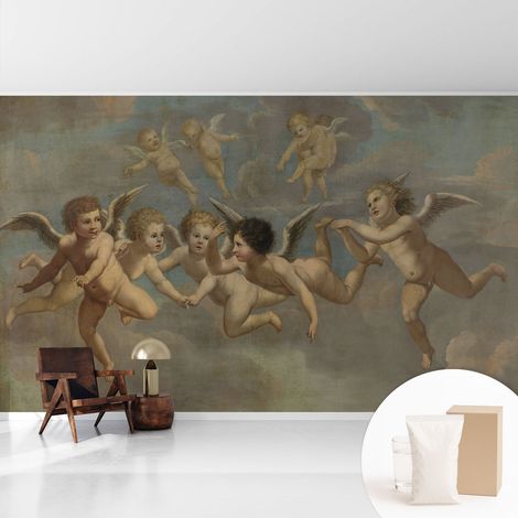 Tapete Vliestapete mit Kleber- abwaschbar - Raumgestaltung Schlafzimmer Wohnzimmer Tapete Engelshafte Gestalten 416x254 cm (1/5)