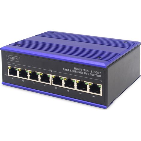 Digitus Switch Industriale 8 Porte 10/100 Poe Digitus
