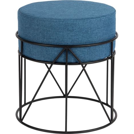 Sitzhocker aus Metall Blau