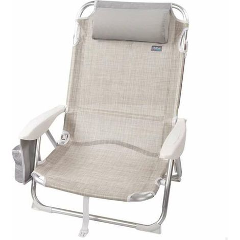 Aktive Strandliege Klappbar Beige Multifunktional