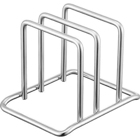 Organisateur pour planches à découper – 2 fentes en acier inoxydable – Pour planches, plaques de cuisson et ustensiles – Idéal pour placards de cuisine et plans de travail (1/5)