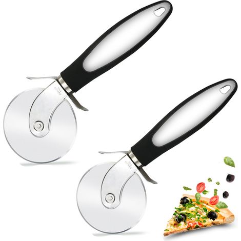 Pizza Cutter - Stainless Steel Pizza Wheel - 7.5 Cm Blade - Finger Protection Handle - 1 Piece (1/5)