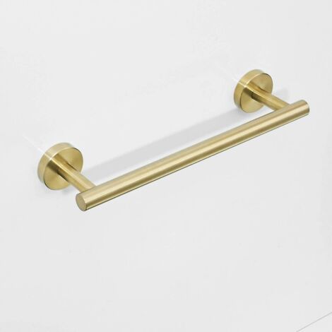 Barre porte-serviettes de 30,5 cm pour salle de bain, cuisine, porte-serviettes, torchons à vaisselle, cintre en acier inoxydable Sus304, support mural antirouille, finition or brossé