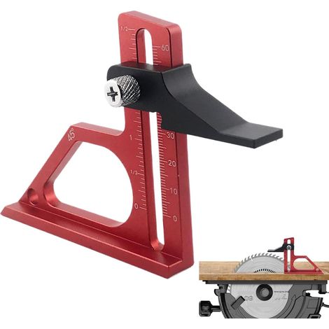 Calibro di altezza per sega da tavolo, calibro di regolazione regolabile per la lavorazione del legno - Accessori multifunzionali per sega da tavolo, strumento di misurazione durevole per l'ingegneria (1/5)