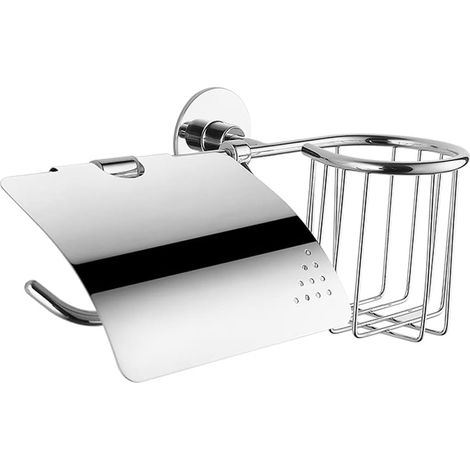 in 1 Function Bathroom Toilet Paper Holder Towel Rack Wall