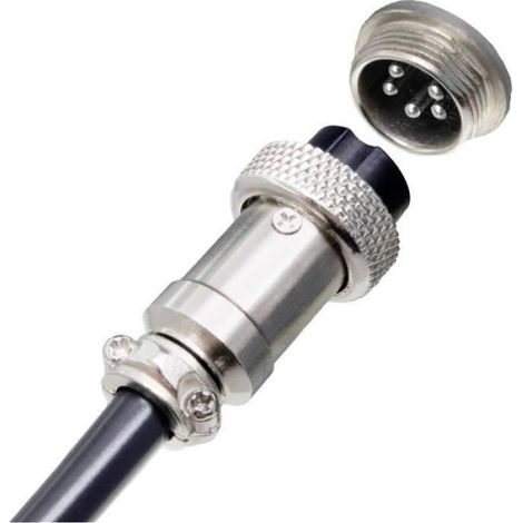 453554 Connecteur rond embase femelle, mâle Nombre total de pôles: 5 1 set (1/4)