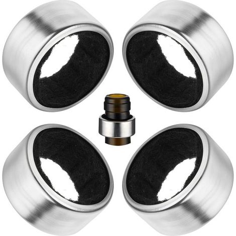 Lot de 4 anneaux anti-gouttes – Acier inoxydable – Récupérateur de gouttes – Accessoires de bar – Vin (1/5)