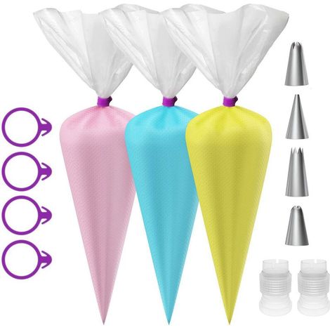 Disposable Piping Bags, Large Thick Plastic Pastry Bags (110 Piece Set) (1/5)