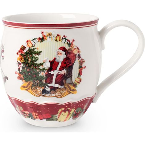 Mug avec Anse Père Noël Multicolore, Compatible Micro-Ondes, Tasse à Café, Vaisselle, Gobelet de Noël, Porcelaine (1/5)