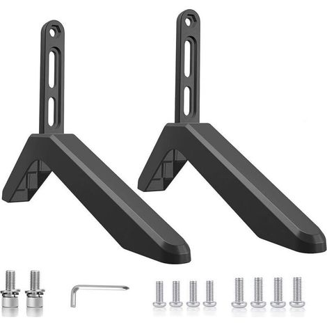 Pied universel pour table TV avec vis, pieds de support TV - Support de support pour TV - Accessoires TV - Pieds de montage pour télévision (1/5)
