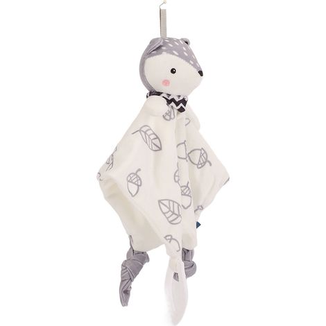 Couverture sensorielle bébé à mâcher, type A, avec clochette et doudou. (1/5)