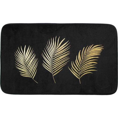 Tapis de Bain Imprimé "Orbella" 45x75cm Noir (1/3)