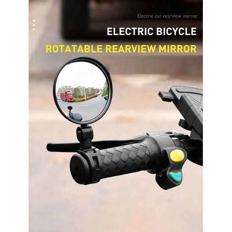 2 rétroviseurs convexes ronds ajustables pour vélo, miroir grand angle pour la sécurité en cyclisme, miroir à fixer sur le guidon (1/5)