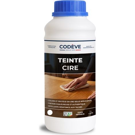 Teinte Et Cire - 1 L   - Codeve Bois - Noyer - Pour Teindre Et Cirer Tous Vos Types De Meubles, Boiseries Ou Objets En Bois.