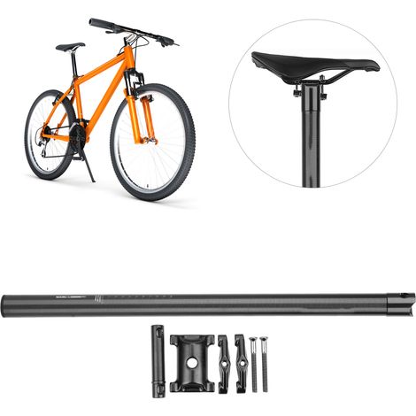 33,9 mm klappbare Fahrradsattelstütze aus Aluminiumlegierung für Rennräder und Mountainbikes, schwarzes Rohr (1/5)