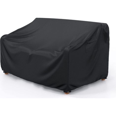 Housse de banc de jardin 2 places - 100% étanche - Housse de chaise longue 215x89x89cm - Robuste - Noir (1/3)