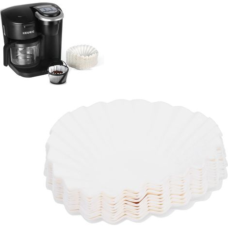 100 Filtres à Café Papier pour Méthode de Versement, Compatibles avec KEURIG K-DUO ESSENTIALS et Machines à Café (1/5)