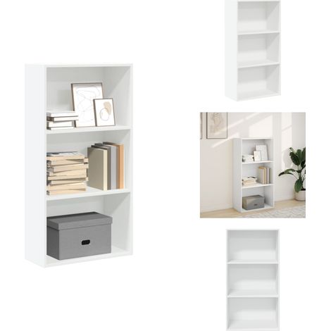 Bibliothèque blanc 60x30x114 cm bois d'ingénierie - Bibliothèque - Bibliothèques - Étagère - Armoire De Rangement (1/5)