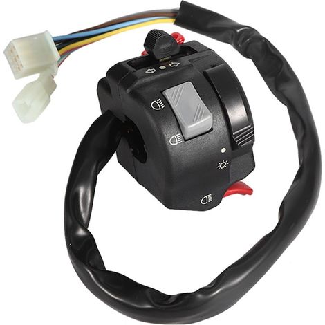 Interrupteur de guidon de moto Bizaical, noir, 22 mm, fonctions multiples (1/3)