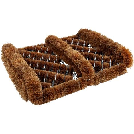 Felpudo de coco Redecker con tiras laterales