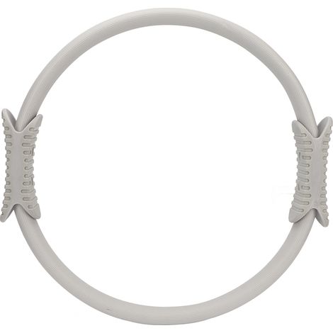 Anneau de Pilates, cercle de fitness avec résistance, poignées rembourrées en mousse pour exercices des cuisses, gris (1/5)