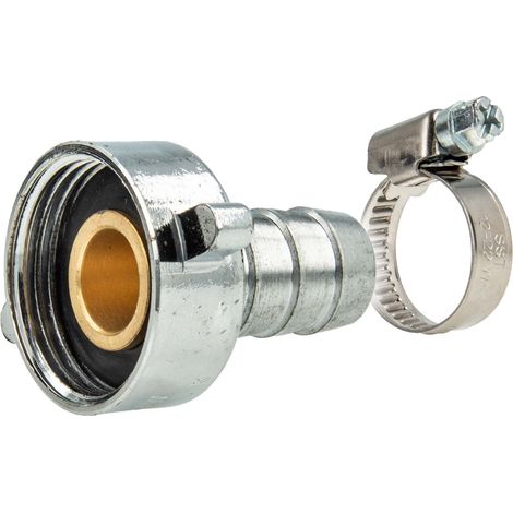 tecuro Schlauchverschraubung mit 1/2 Zoll ÜWM x Tülle Ø 11 mm, inkl. Schelle W4 10-16 mm (1/5)