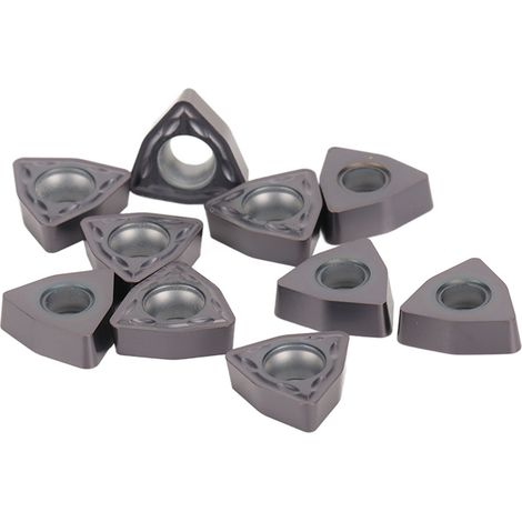 Lot de 10 plaquettes de tournage en carbure pour tour CNC, compatibles avec les porte-outils de tournage indexables WCMX040208FX (1/5)