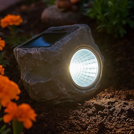 Lampada solare da esterno luce solare decorativa lampada da tavolo da giardino, metallo plastica vetro arancione giallo, 1x LED 0,06 W 3000 K bianco caldo, PxA 17x25 cm, set da 2