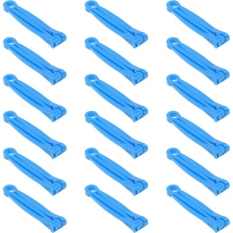 Clips pour Cordon Ombilical Jetables 100 Pcs en Plastique Bleu Application Facile, pour -nés D’animaux, Usage D’élevage Rural et Ferme (1/5)