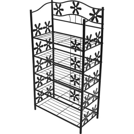 [JAMAIS UTILISÉ] Étagère / meuble de rangement / range-chaussures / bibliothèque Genève, métal, 5 tablettes, H=112cm
